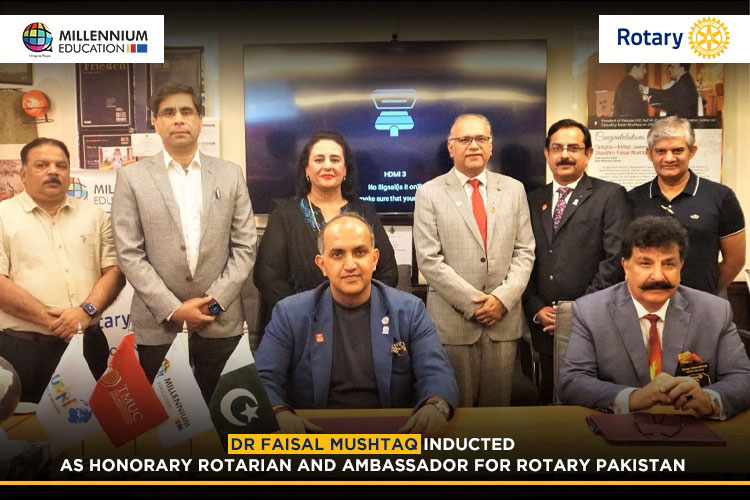 Dr. Faisal inducted as Honorary Rotarian and Decorated as Ambassador of Rotary Pakistan